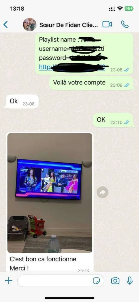 Beispiel einer WhatsApp Unterhaltung zum IPTV Support 6